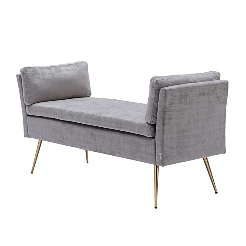Markevius Fabric Upholstered Bench, Gray