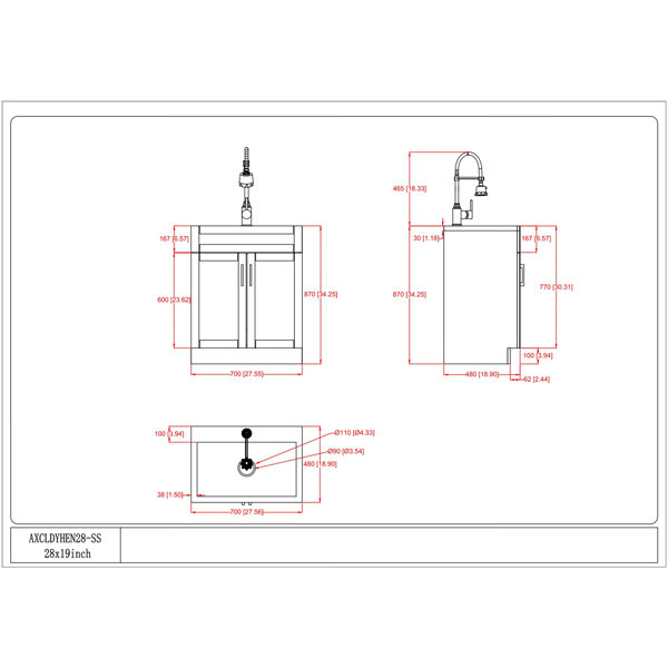 Dimensions du produit