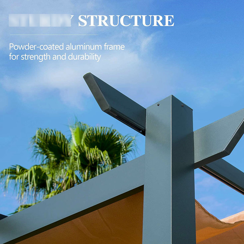 Pergola en aluminium pour terrasse - Pare-soleil rétractable
