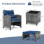 Ensemble de 5 meubles de patio en rotin avec 2 repose-pieds et table basse en verre trempé -579087745
