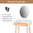 Leicester Vanity Table Set with Adjustable Brightness Mirror and Cushioned Stool-990797990