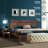 2-Pcs Bedroom Set Callisto – Solid Wood Platform Bed Frame & Matching Nightstand. Mid-Century Modern Farmhouse. 800 lbs Capacity. No Box Spring Needed-1556730011-1556730012