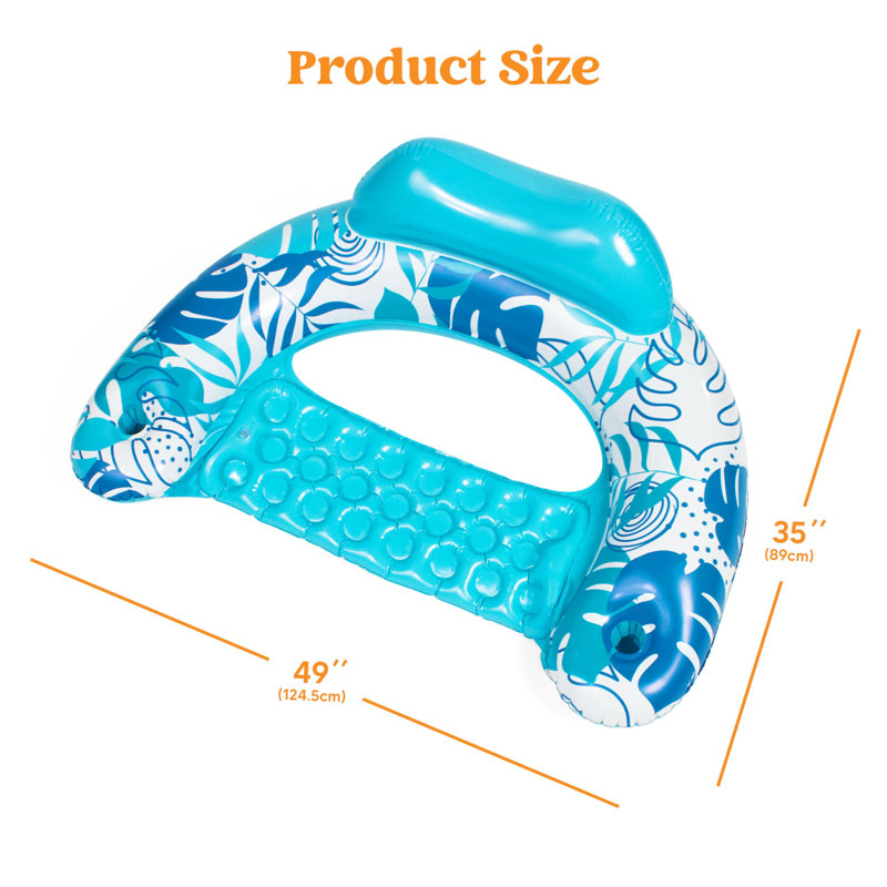 2 Pack Pool Chairs with Cup Holders