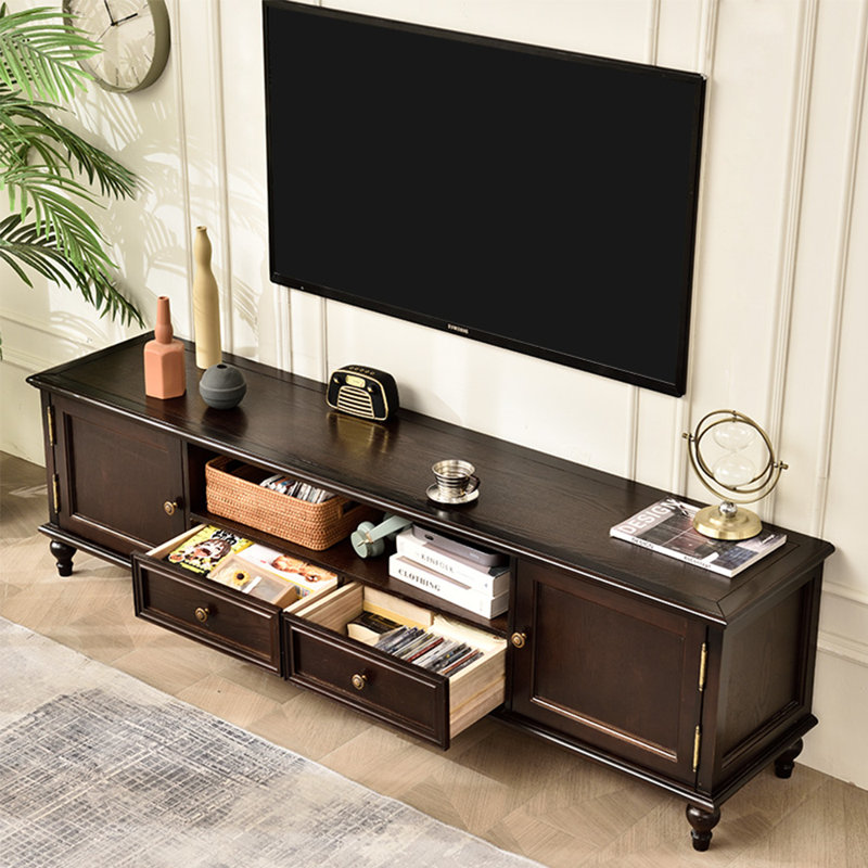 Table basse en pin de qualité, Bois brun foncé