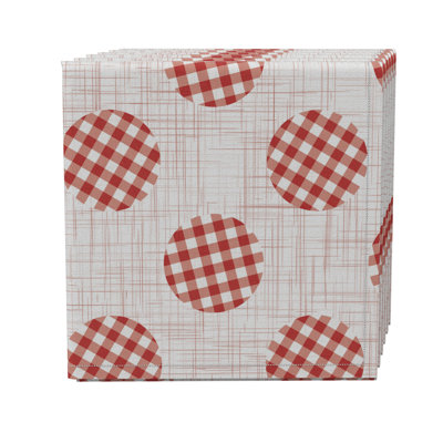 Cotton Twill Polka Dots Square Napkin