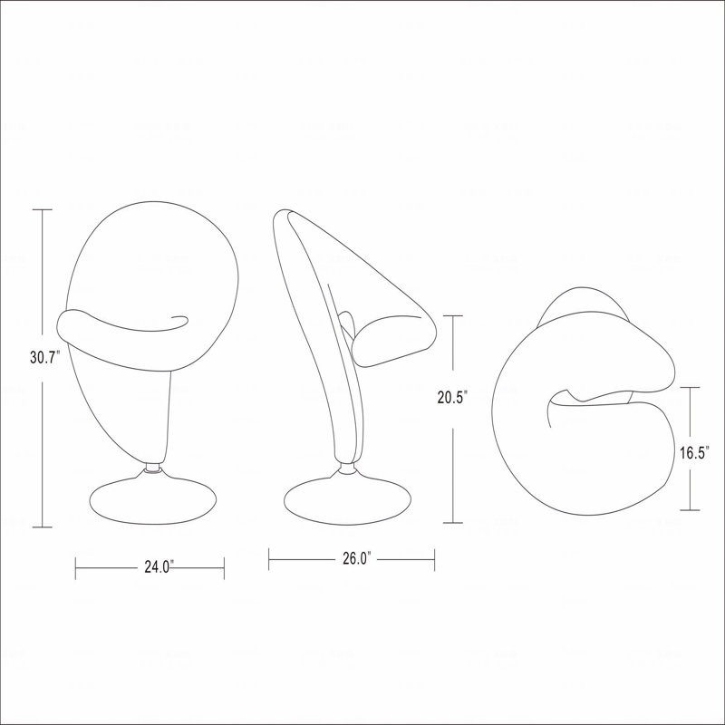 Fauteuil d'appoint pivotant, Crème