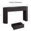 55'' Tambour Console Table With Oval Tabletop For Living Room Hallway Foyer Entrance Study-484922438-492933685