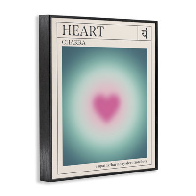 Heart Chakra Meditation Framed Giclee Art, design by Wild Apple Portfolio