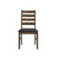 Ensemble de 2 chaises d'appoint contemporaines en cuir synthétique et noyer, confortables et élégantes pour les espaces de salle à manger et de salon modernes