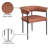 Malin Vegan Leather Arm Chair Dining Chair-474285632