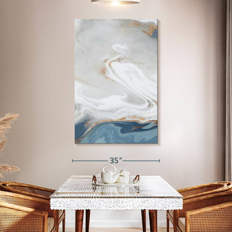 Avery Blue Velour II, 51" H x 34" W