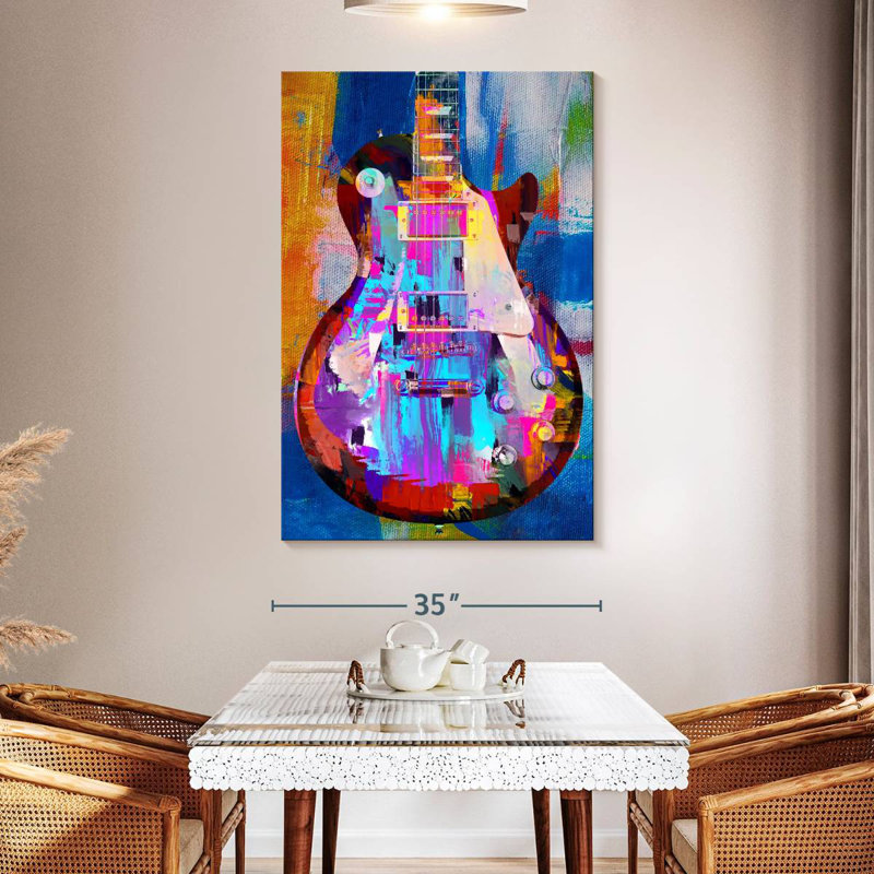 Abarca Painted Les Paul, 51" H x 34" W