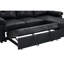 Canapé-lit d'angle convertible en forme de L de 88,5 pouces avec méridienne de rangement et accoudoirs rembourrés doux et moelleux.-1403767285