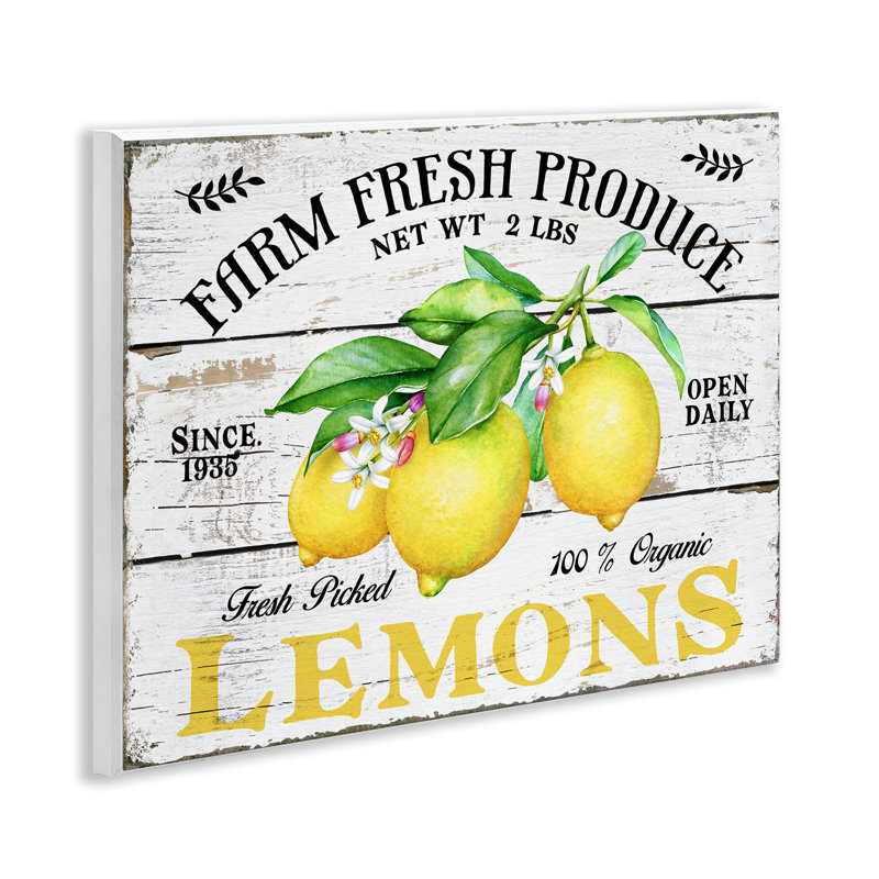  "Farm Fresh Produce Lemons", art mural par Creatif Belle