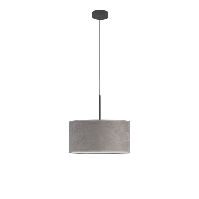 Allita 1 - Light Drum Pendant, Black, Grey
