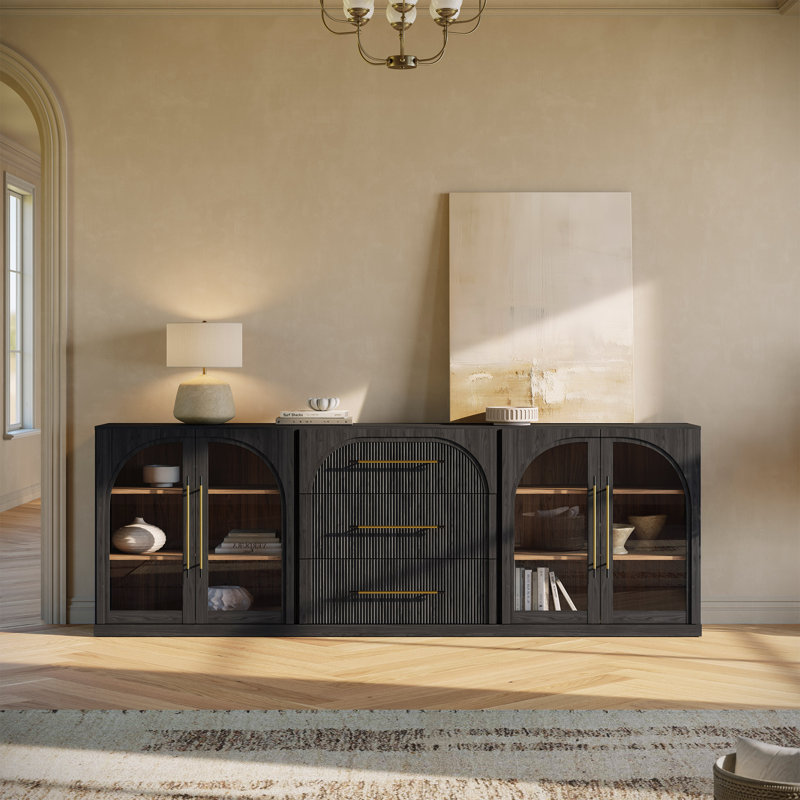 3-Piece Modular Sideboard Set - C+2A - Ebony, Ebony