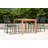 Anautica 5 Piece Teak Finish Outdoor Furniture Dining Set 