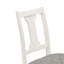Table de salle à manger 59 po ronde blanche et grise - 4 chaises confortables de 59 po