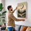 Moonlit Mountain Stream Japandi - Wrapped Canvas-1082695549-1082695551
