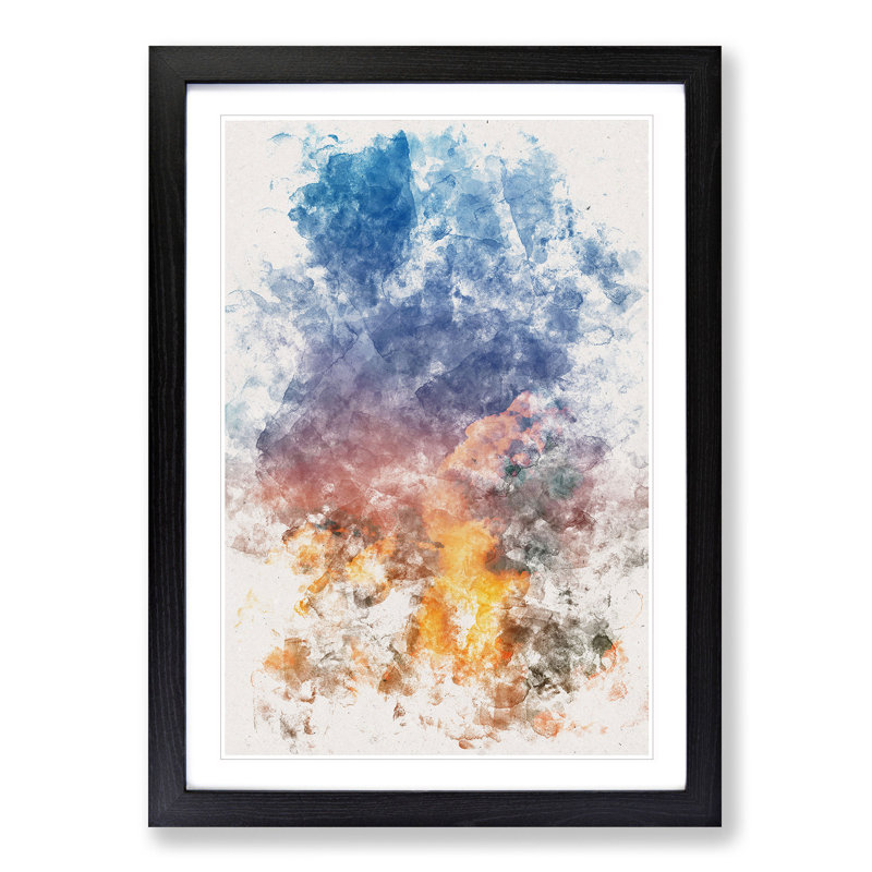 Rising Clouds - Picture Frame Painting Print, 33cm H x 24cm W x 2cm D, Black Framed