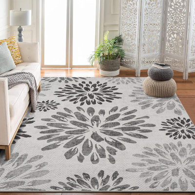 Tapis lavable Boho Floral