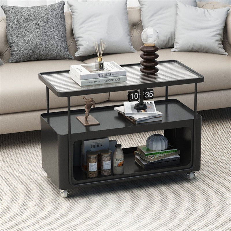 Table basse / table d'appoint / table d'appoint portable, élégante et compacte, Black, 21.65" H x 27.55" L x 11.81" W