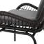 Chic chaise ouverte avec coussins et structure de fer poli Housse de siège gris élégant