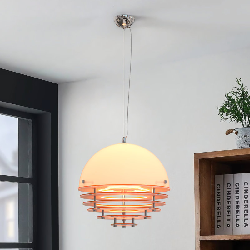 Acrylic Sunset Orange Restaurant Pendant Light (including E26 Bulbs)