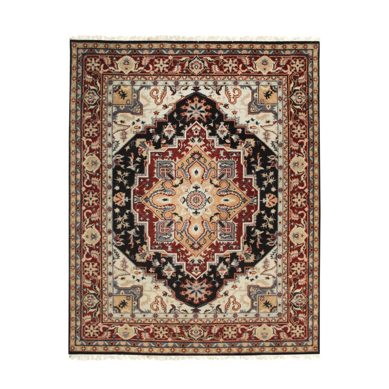 Tapis traditionnel en laine noué à la main Invitation, Rectangle de 10 pi x 14 pi