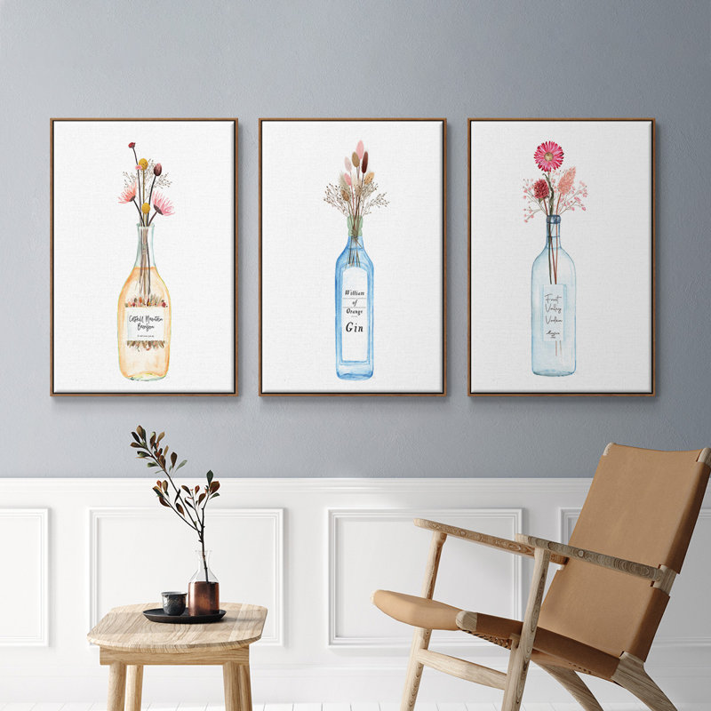 Vodka Frost Valley 3 pièces, Noyer, H 40 po x l 78 po