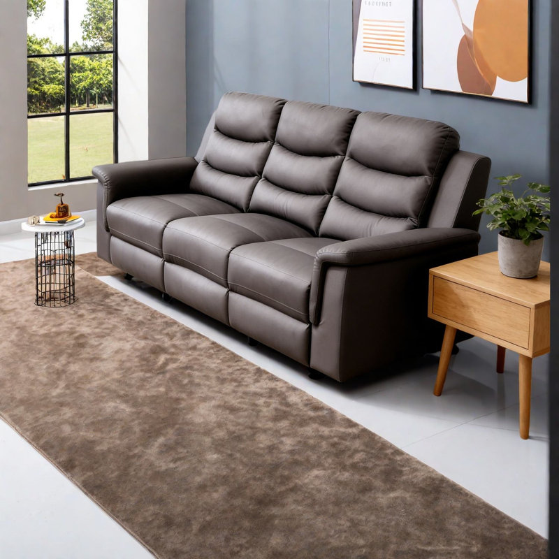 Fauteuils inclinables confortables en similicuir, design moderne, détente à la maison