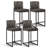 Boise 24” Upholstered Dark Taupe Counter Stool with Non Slip Feet & Metal Frame Faux Leather for Kitchen-776110691