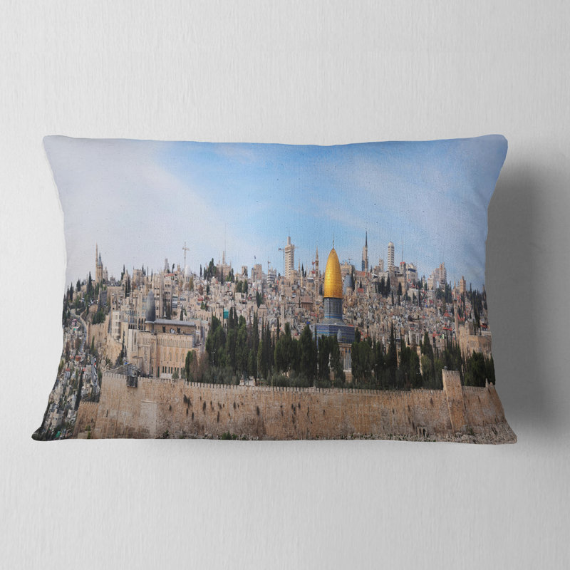 Coussin lombaire panoramique cityscape de jérusalem