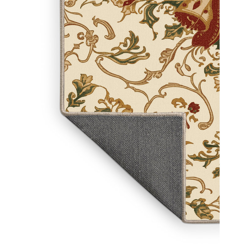 Soft Plush Fearon Christmas Modern & Contemporary Abstract Area Rug in Beige – Beige Binding, 7x10