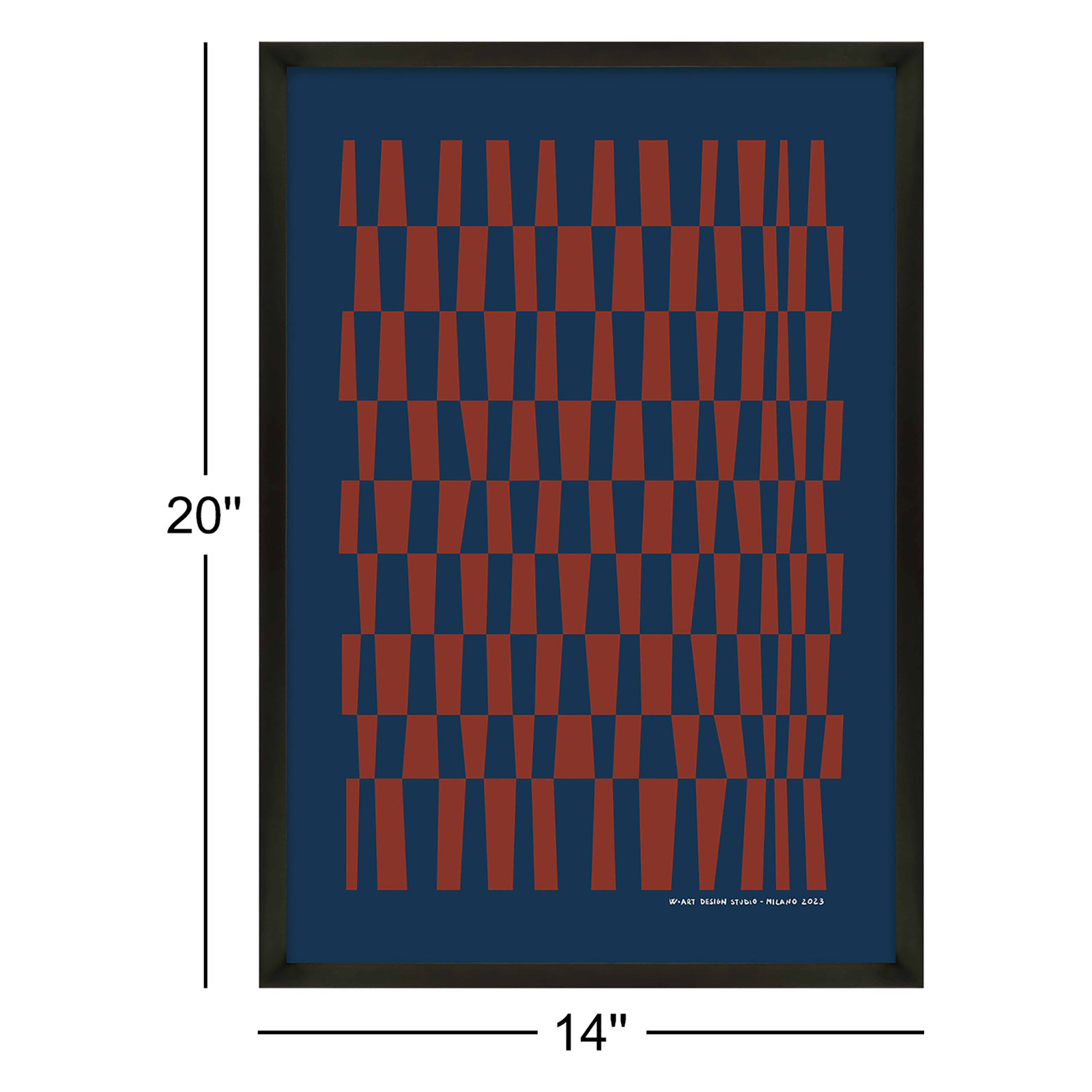 Vibrant Intersections 6 Print, Black Framed, 20" H x 14" W