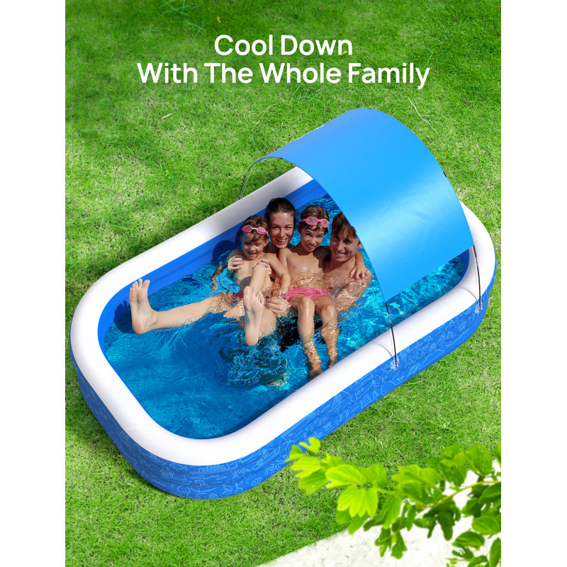 Grande piscine gonflable avec auvent