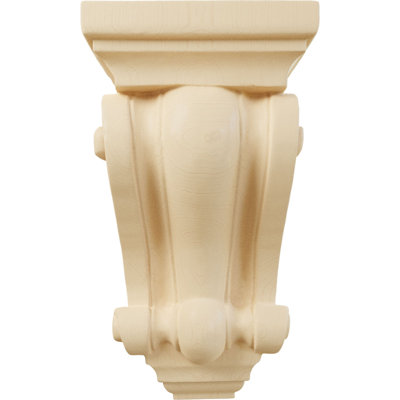 4"W x 2 1/2"D x 7 1/2"H Cole Pilaster Wood Corbel, Maple