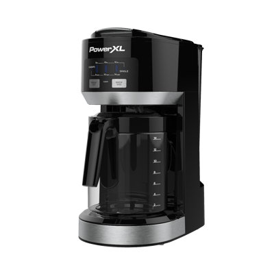 Black+decker Dual Brew 14-cup Carafe Single Serve Coffee Maker, Auto-clean, Compact Design, K-cup & Reusable Grou In Black