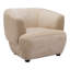 Chaise avec accoudoirs rembourrée 39 po beige et noir