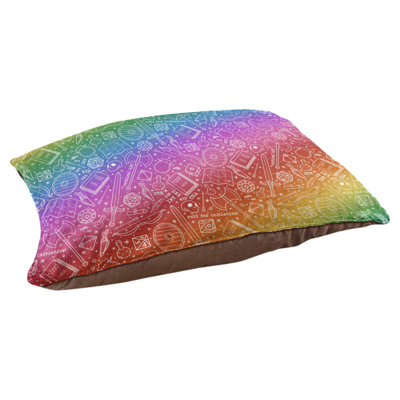 Coussin Byrge, Très grand (l 52 po x P 42 po x H 17 po), Rose / vert / bleu