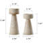 Set Of Two Travertine Candle Holder