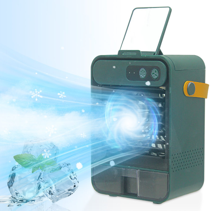 Mini ventilateur de rangement multifonction USB Kondieu, Green