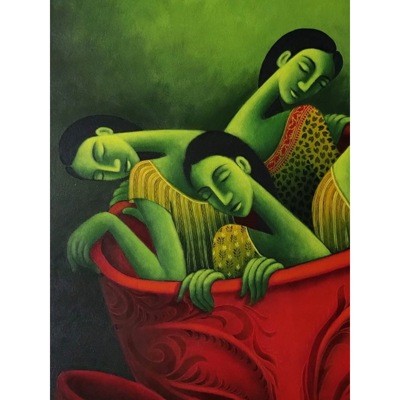 Peinture de rêves | Acrylique sur toile | Uttam Bhattacharya