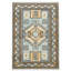 Tapis Oushak en laine noué à la main 8 pi x 10 pi avec motif à médaillon géométrique