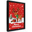 Art mural rétro noir célébrant Noël, impressions de style rétro-198607702