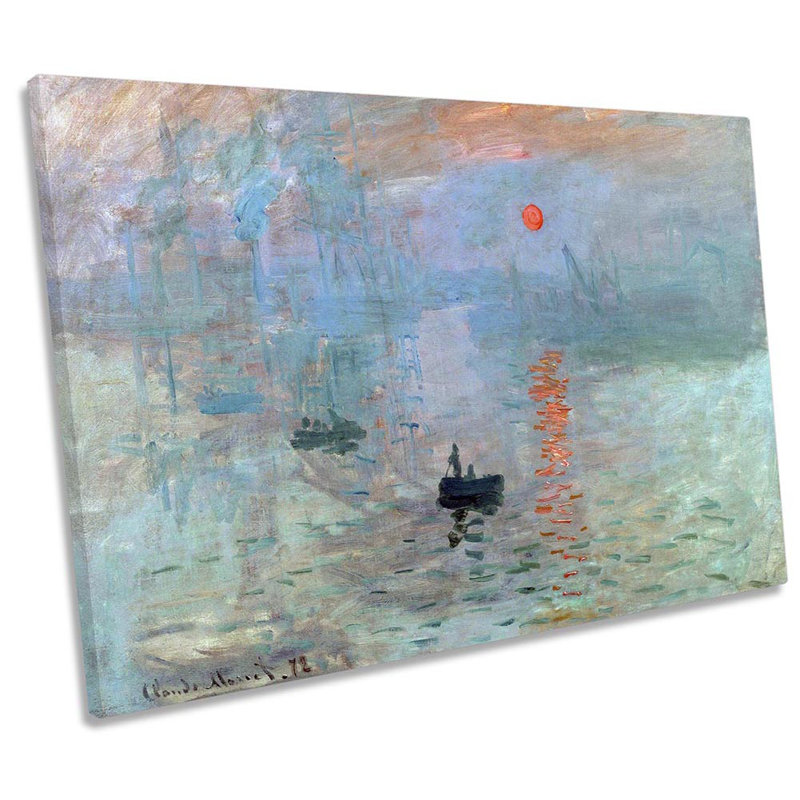 Claude Monet Impression Sunrise - Wrapped Canvas Print, 30.5cm H x 45.7cm W x 2cm D