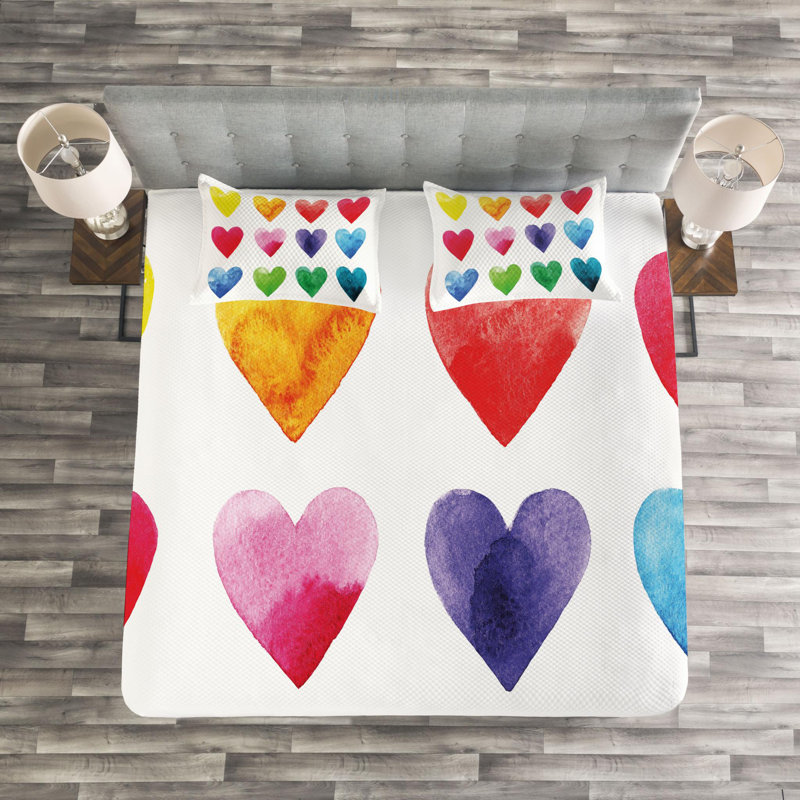 Modern & Contemporary Polyester Coverlet, King Coverlet + 2 Shams