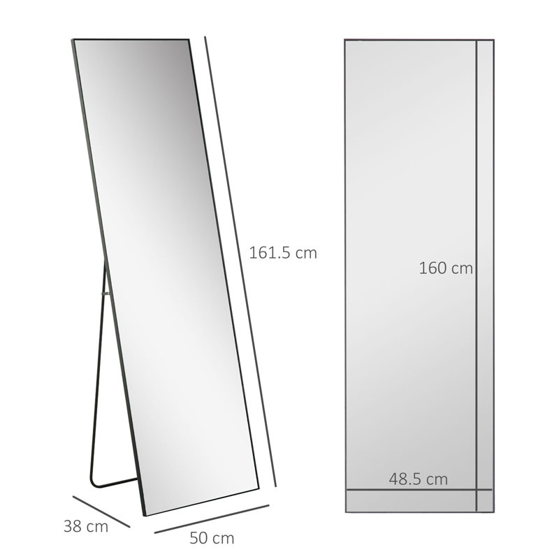 Muscolo Metal Rectangle Floor Mirror