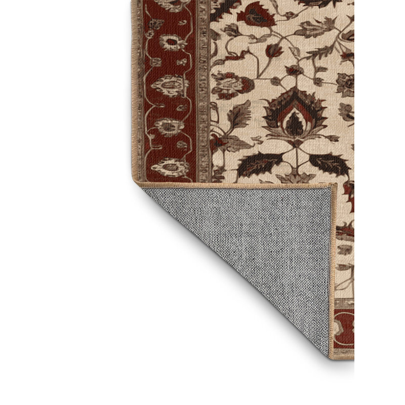 Tapis brun lavable à la machine, Rectangle 7 pi x 9 pi