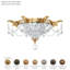 Milano 2 Light 16.5in x 8in Flush Mount in Parchment Gold with Clear Heritage Handcut Crystals-2075835026-2075835029